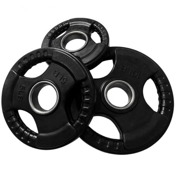 Rubber-coated Three-hole Weight Plate - Image 3
