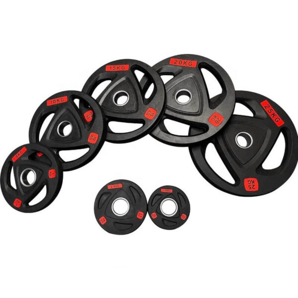 Rubber-coated Three-hole Weight Plate - Image 3