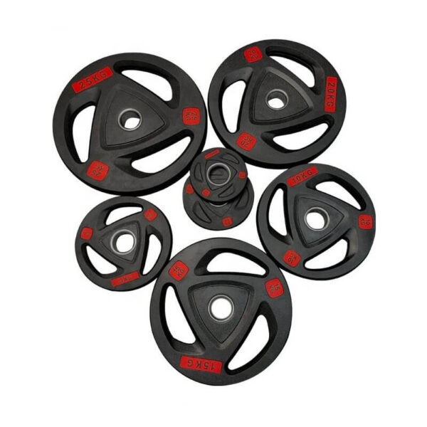 Rubber-coated Three-hole Weight Plate - Image 4